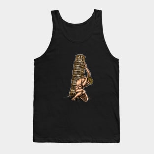 Atlas holds the tower of Pisa,Pisa tower Tank Top